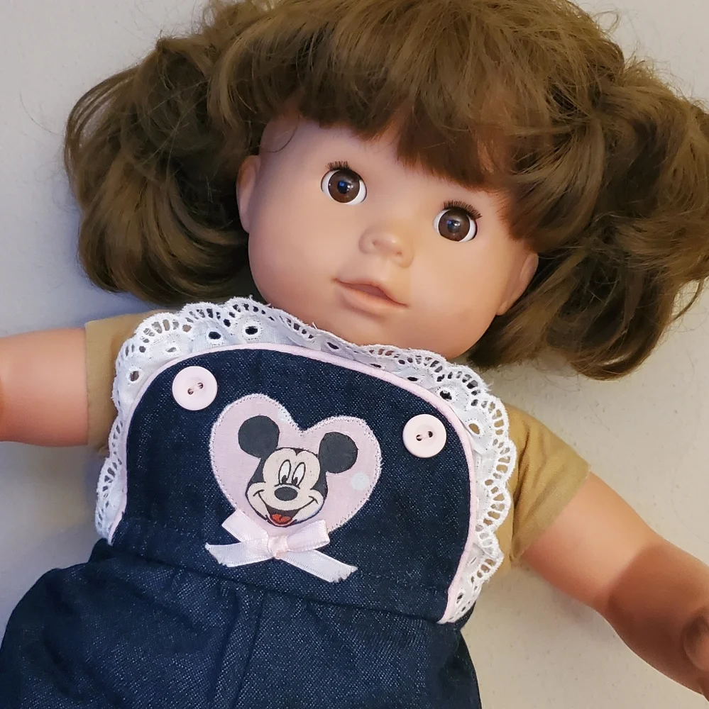Gotz Doll Brown Hair Pigtails 16